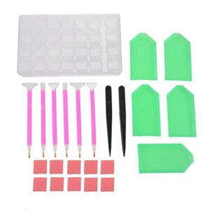 Aelegant 24 Pcs Diamond Painting Tools Set | 5D DIY Diamond Painting Accessories with Embroidery Box for Adults & Kids